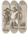 Triptych art skateboard deck of Francisco De Goya Est Umd Pues Como Digoeh Cuidado Si No You Understandwell As I Sayeh Look Out Otherwise by Francisco de Goya (1746-1828)