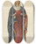 Triptych art skateboard deck of Stanley Mazur Virgin Mary by Stanley Mazur