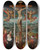 Triptych art skateboard deck of Adriaen Isenbrandt The Crucifixion_2 by Adriaen Isenbrandt (1480-1551)