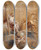 Triptych art skateboard deck of Peter Paul Rubens The Holy Trinity_1 by Peter Paul Rubens (1577-1640)