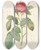 Triptych art skateboard deck of Pierre Joseph Redout Rosa Gallica Latifolia by Pierre Joseph Redoute (1759-1840)