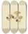 Triptych art skateboard deck of James Bolton Icons Fungorum Circa Halifax Sponte Nascentium Pl109 by James Bolton (1735-1799)