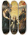 Triptych art skateboard deck of Bartolom Estebn Murillo The Return Of The Holy Family From Egypt by Bartolome Esteban Murillo (1617-1682)