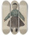 Triptych art skateboard deck of Erwin Stenzel Rag Doll by Erwin Stenzel