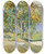 Triptych art skateboard deck of Pekka Halonen Rowan Tree by Pekka Halonen (1865-1933)