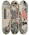 Triptych art skateboard deck of Utagawa Kuniyasu The Courtesan Emon Of Maruebiya With A View Of Tago Bay Form The Series Courtesans With A Playful Group Of Eight Views by Utagawa Kuniyasu (1794-1834)