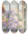 Triptych art skateboard deck of Lilly Walther Vaade Aknast Kaarli Kirikule by Lilly Walther (1866-1946)