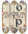Triptych art skateboard deck of Joris Hoefnagel Guide For Constructing The Letters O And P by Joris Hoefnagel (1542-1600)