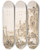 Triptych art skateboard deck of Francesco Guardi Dice Players In A Venetian Square by Francesco Guardi (1712-1793)