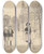 Triptych art skateboard deck of Willem Pothast Oude Man Met Stok Op Een Straat by Willem Pothast (1877-1916)