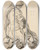 Triptych art skateboard deck of Edwin Austin Abbey Drapery Study For Galahad Departs In The Quest Of The Holy Grail Mural Series At Boston Public Library by Edwin Austin Abbey (1852-1911)