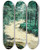 Triptych art skateboard deck of Us Information Agency Scenically Yours Natures Peace Will Flow Into You As Sunshine Flows Into Trees Lebanon State Forest New Jersey by U S Information Agency (1953-1999)