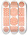 Triptych art skateboard deck of Mile Prisse Davennes Arabesques Incrustations En Stuc Sur Pierre Du Xvie Au Xviiie Sicle by mile Prisse d'Avennes (1807-1879)
