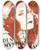 Triptych art skateboard deck of Eric Rohman The Mysterious Lady by Eric Rohman (1891-1949)