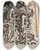 Triptych art skateboard deck of Arnold Peter Weiszkubnan Lovec by Arnold Peter Weisz-Kubnan (1898-1944)