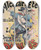 Triptych art skateboard deck of Georges Goursat Sem Alcazar Det Le Procs Verbal Par Paulus Le Chanteur Populaire by Georges Goursat (Sem) (1863-1934)