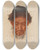 Triptych art skateboard deck of Alexandre Jacovleff Un Vieux Kirghize Peyik Sinkiang by Alexandre Jacovleff (1887-1938)