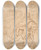 Triptych art skateboard deck of Pietro Testa The Virgin Lamenting Over The Dead Christ by Pietro Testa (1612-1650)