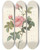 Triptych art skateboard deck of Pierre Joseph Redout Rosa Inermis by Pierre Joseph Redoute (1759-1840)