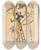 Triptych art skateboard deck of Jean De Bosschre A Peasant Was Fortunate Enough To Catch It by Jean de Bosschre (1878-1953)