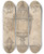 Triptych art skateboard deck of Giovanni Battista Foggini Sheet With Sketches And Designs For Two Vases Three Classical Heads En Profil And Two Slave Figures by Giovanni Battista Foggini (1652-1725)