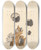 Triptych art skateboard deck of Elizabeth Blackwell Jews Ears by Elizabeth Blackwell (1707-1758)