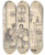 Triptych art skateboard deck of Willem Pothast Gezelschap Met Baby by Willem Pothast (1877-1916)