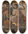 Triptych art skateboard deck of Gyula Tornai Balinese Dancer by Gyula Tornai (1861-1928)