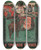 Triptych art skateboard deck of Dmitri Stakhievich Moor Cossack You Have Only One Path by Dmitrii Stakhievich Moor (1883-1946)