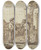 Triptych art skateboard deck of Christian Wilhelm Ernst Dietrich Abrahams Verstoung Der Hagar by Christian Wilhelm Ernst Dietrich (1712-1774)