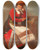 Triptych art skateboard deck of Vincenzo Cabianca Peasant Woman by Vincenzo Cabianca (1827-1902)