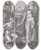 Triptych art skateboard deck of Lucas Van Leyden The Fall Of Man_2 by Lucas Van Leyden (1494-1533)
