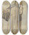 Triptych art skateboard deck of Johann Heinrich Hasselhorst Mnch An Einer Tre Klopfend by Johann Heinrich Hasselhorst (1825-1904)