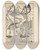 Triptych art skateboard deck of Jean De Bosschre He Never Left His Castle Except To Inflict Punishment On The Wicked by Jean de Bosschre (1878-1953)