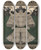 Triptych art skateboard deck of Maxfield Parrish Harpers Weekly Bicycle Number by Maxfield Parrish (1870-1966)