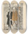 Triptych art skateboard deck of Jean De Bosschre He Was Dressed In Deep Black by Jean de Bosschre (1878-1953)