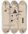 Triptych art skateboard deck of Wassily Kandinsky Lithographie No 1 R 185 by Wassily Kandinsky (1866-1944)