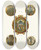 Triptych art skateboard deck of Fedor Grigoryevich Solntsev Barmy Grecheskago Dela Izobrazhenie 3 by Fedor Grigoryevich Solntsev (1801-1892)