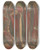 Triptych art skateboard deck of Jacques Fabien Gautier Dagoty Anatomical Muscle Models Of The Shins And Feet by Jacques Fabien Gautier d'Agoty (1711-1786)