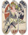 Triptych art skateboard deck of Jules Chret Quinquina Dubonnet Apritif Dans Tous Les Cafs by Jules Cheret (1836-1932)