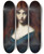Triptych art skateboard deck of Jeanjacques Henner Portrait Of A Young Girl With Red Hair by Jean-Jacques Henner (1829-1905)