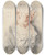 Triptych art skateboard deck of Jeanantoine Watteau Seated Woman Looking Down by Jean-Antoine Watteau (1684-1721)