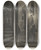 Triptych art skateboard deck of Adolph Von Menzel Essay On Stone With Brush And Scraper Chase On The Winding Staircase by Adolph Von Menzel (1815-1905)