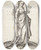 Triptych art skateboard deck of Martin Schongauer The Second Wise Virgin by Martin Schongauer (1435-1491)