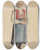 Triptych art skateboard deck of Adolph Tidemand Kvinne I Bunad Viky by Adolph Tidemand (1814-1876)