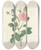 Triptych art skateboard deck of Pierre Joseph Redout Rosa Gallica Agatha Incarnata by Pierre Joseph Redoute (1759-1840)