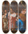 Triptych art skateboard deck of Charles Le Brun The Presentation Of Christ In The Temple by Charles Le Brun (1619-1690)