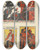 Triptych art skateboard deck of Mikhail Mikhalovich Cheremnykh Russkii Revoliutsionnyi Plakat Pl57 by Mikhail Mikhailovich Cheremnykh (1890-1962)