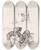 Triptych art skateboard deck of Pierre Puvis De Chavannes Les Caricatures De Puvis De Chavannes Pl22 by Pierre Puvis De Chavannes (1824-1898)