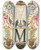 Triptych art skateboard deck of Joris Hoefnagel Guide For Constructing The Letter M by Joris Hoefnagel (1542-1600)